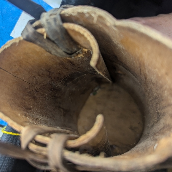 VTG Handmade Tree Bark  Mtn Berry Basket/ Bag flower basket with handle - Picture 6 of 7